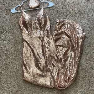 Pink Sequence Prom Dress